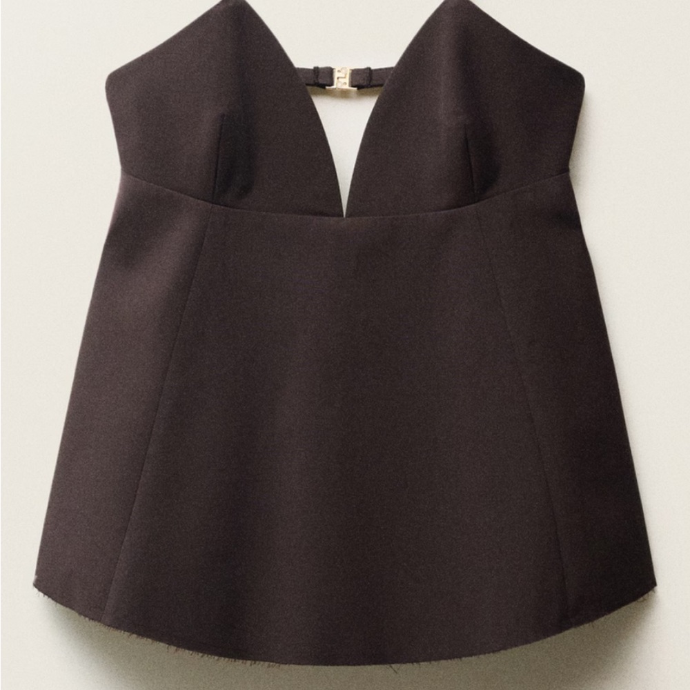 MNG Vneck Top With Open Back